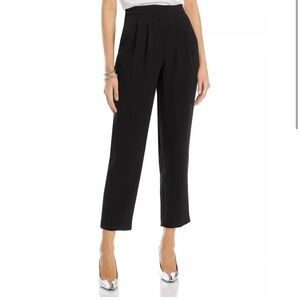 NWT GENERATION LOVE jenise high rise pleated cropped crepe pants in black size 6